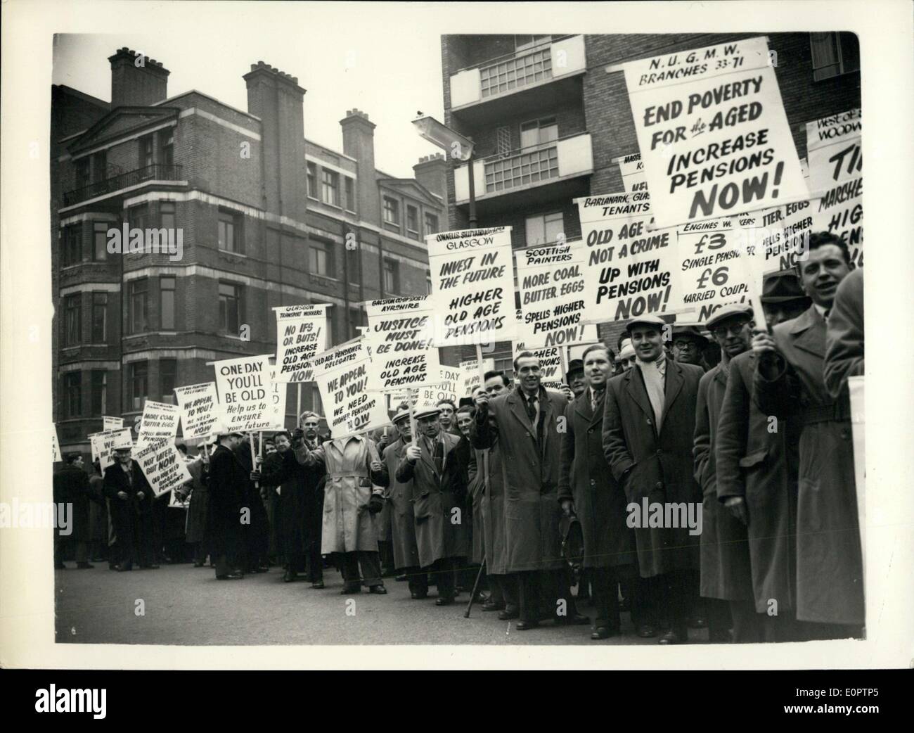 Feb 26 1957 Old Age Pensioners In Protest March In London They Demand Higher Pensions Old