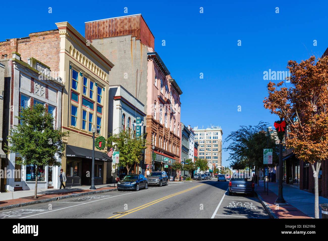 Front Street in historic downtown Wilmington, North Carolina, USA Stock ...