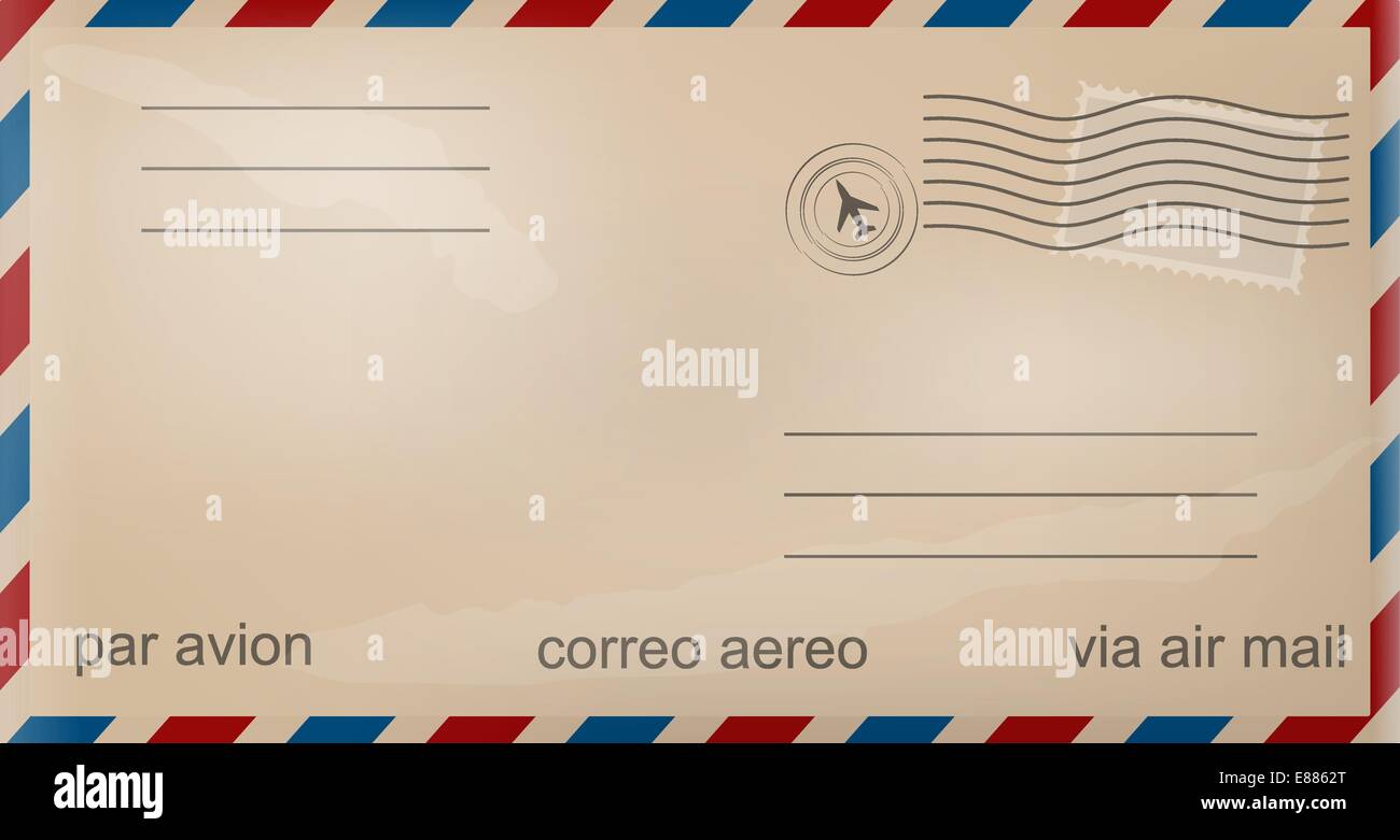 Old Airmail Envelope Stock Vector Image And Art Alamy