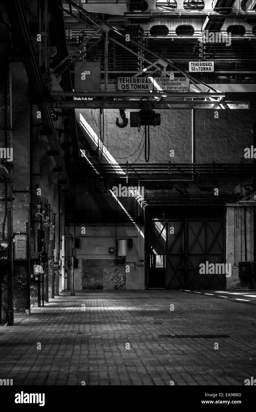 Dark industrial interior Stock Photo - Alamy