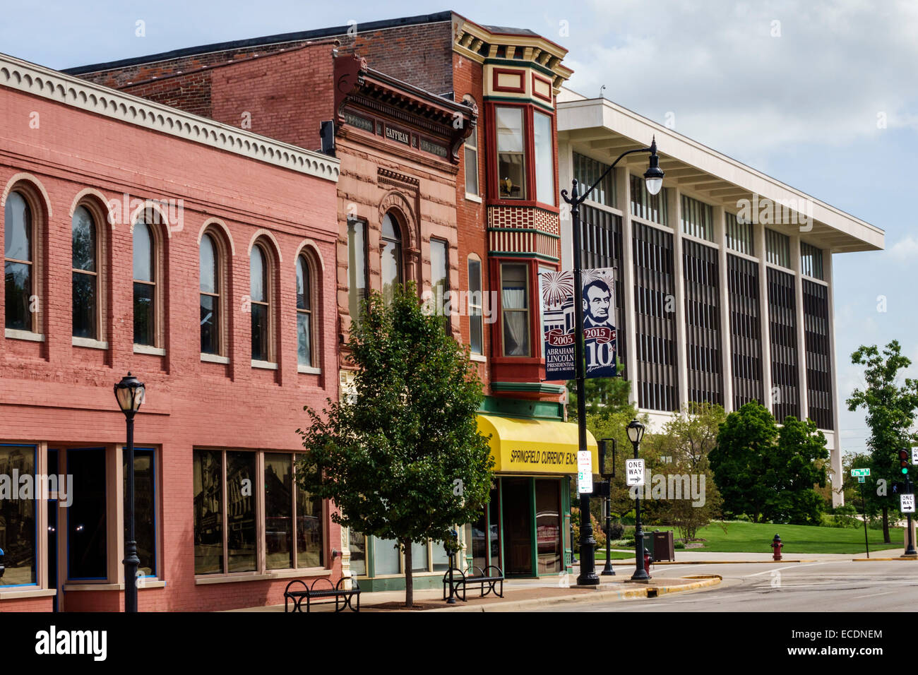 Springfield Illinois East Washington Street Downtown Historic Buildings