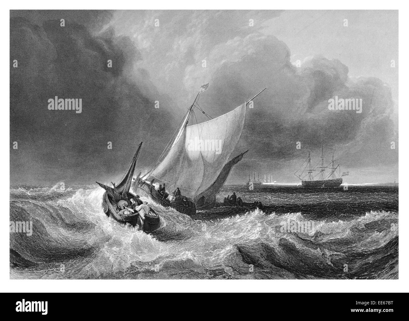 Dutch Boats in a Gale Joseph Mallord William Turner 1801 clipper trade ...