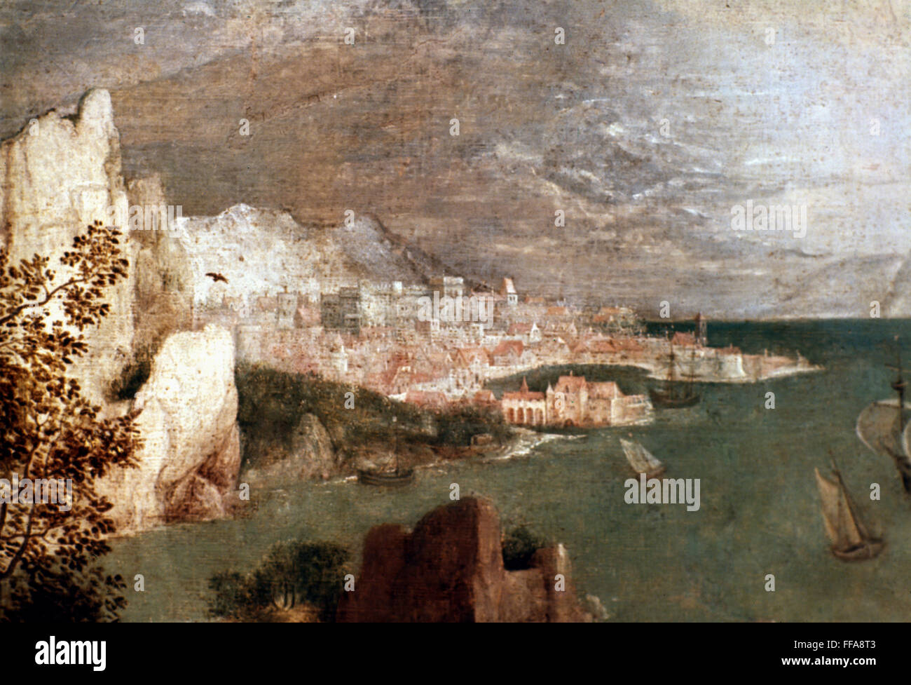 Bruegel Fall Of Icarus Nlandscape With The Fall Of Icarus Detail Oil On Panel