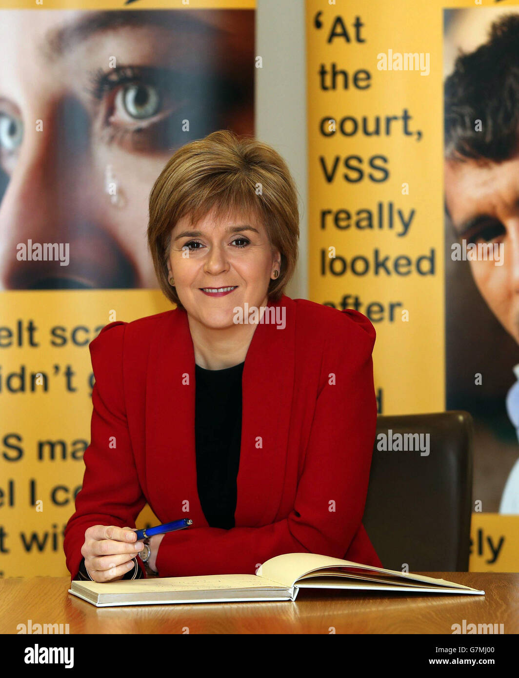 First Minister Nicola Sturgeon During A Visit To The Victim Support Offices In Bothwell Street 6435