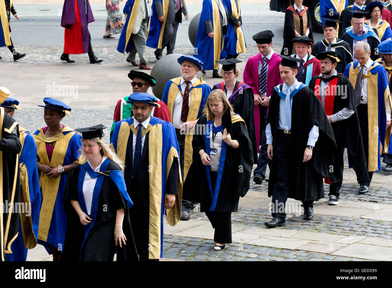 The procession of academics at Coventry University graduation day