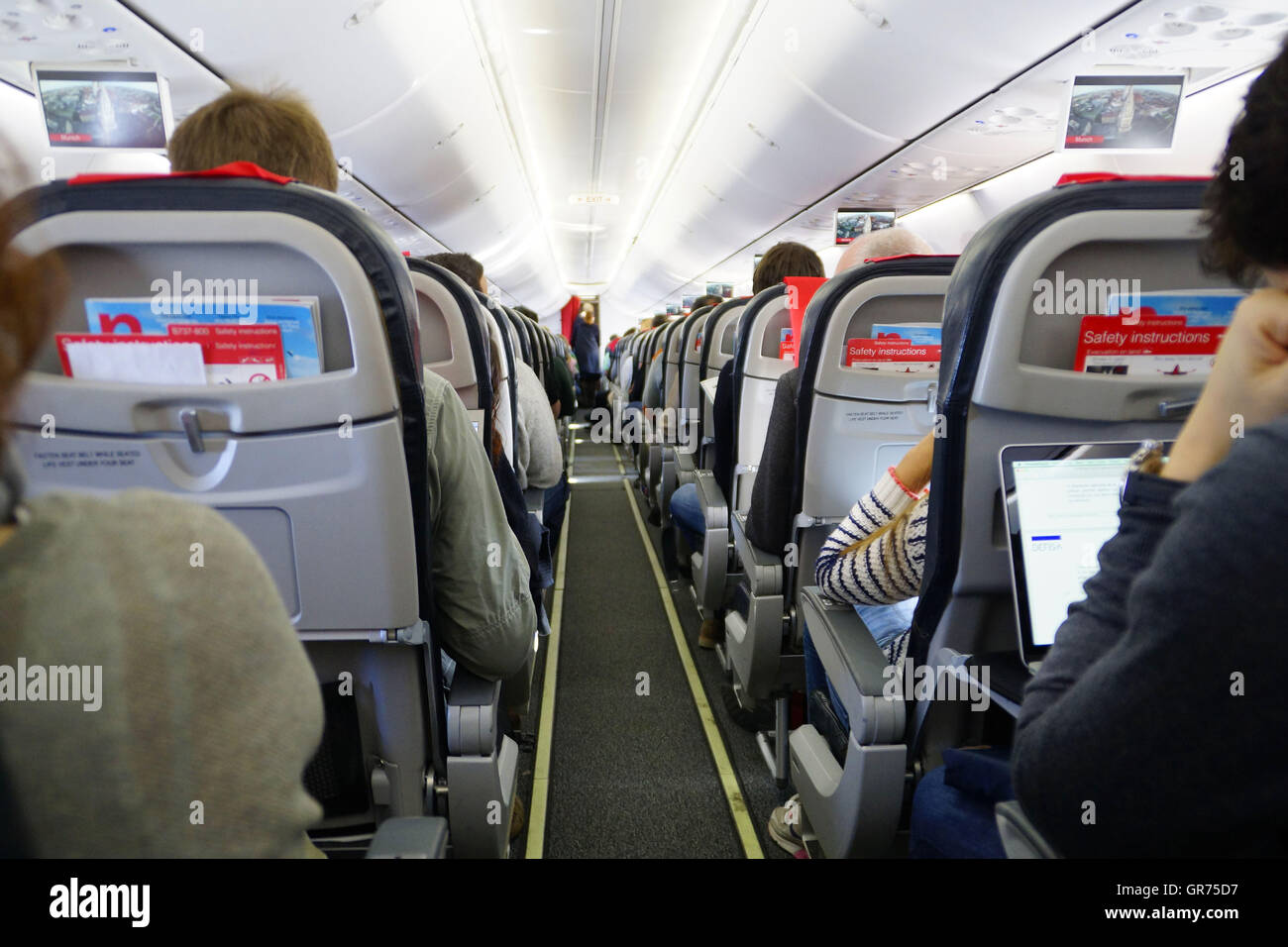 People In A Aeroplane Stock Photo - Alamy