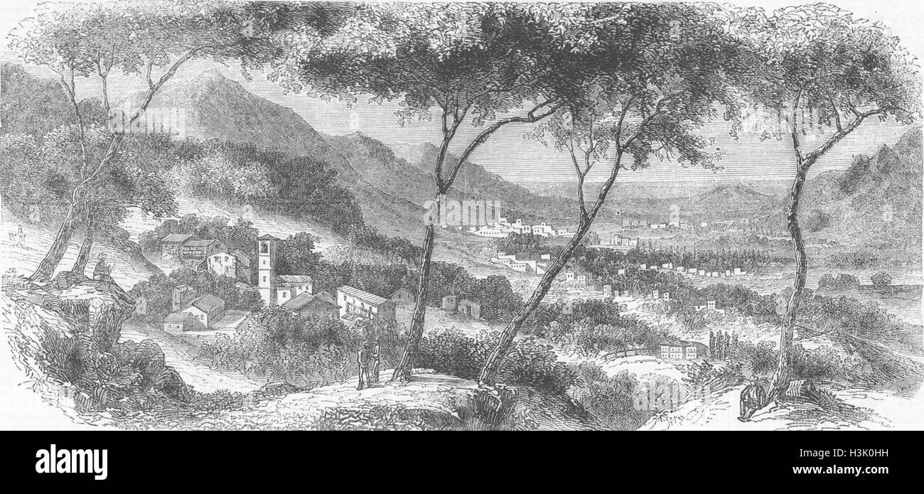 FRANCE View of Luserne, Capiers 1859. Illustrated News of the World ...