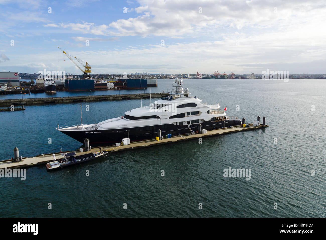 large yacht in north vancouver