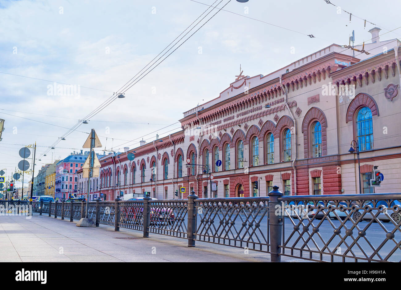 The building of Mikhailovsky Military Artillery Academy, located in