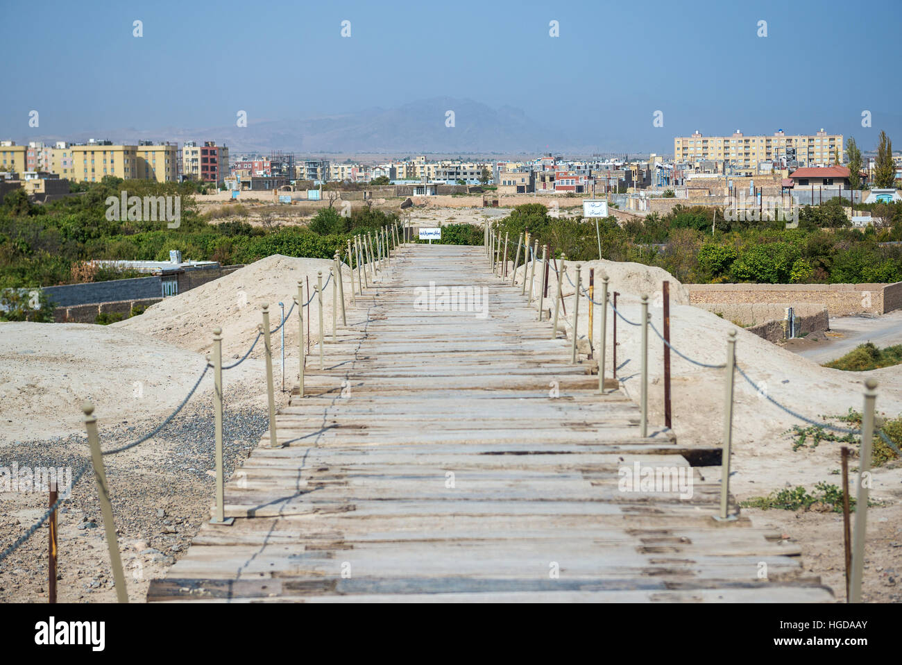 Footbridge On Ziggurat Structure In Large Ancient Archeological Site