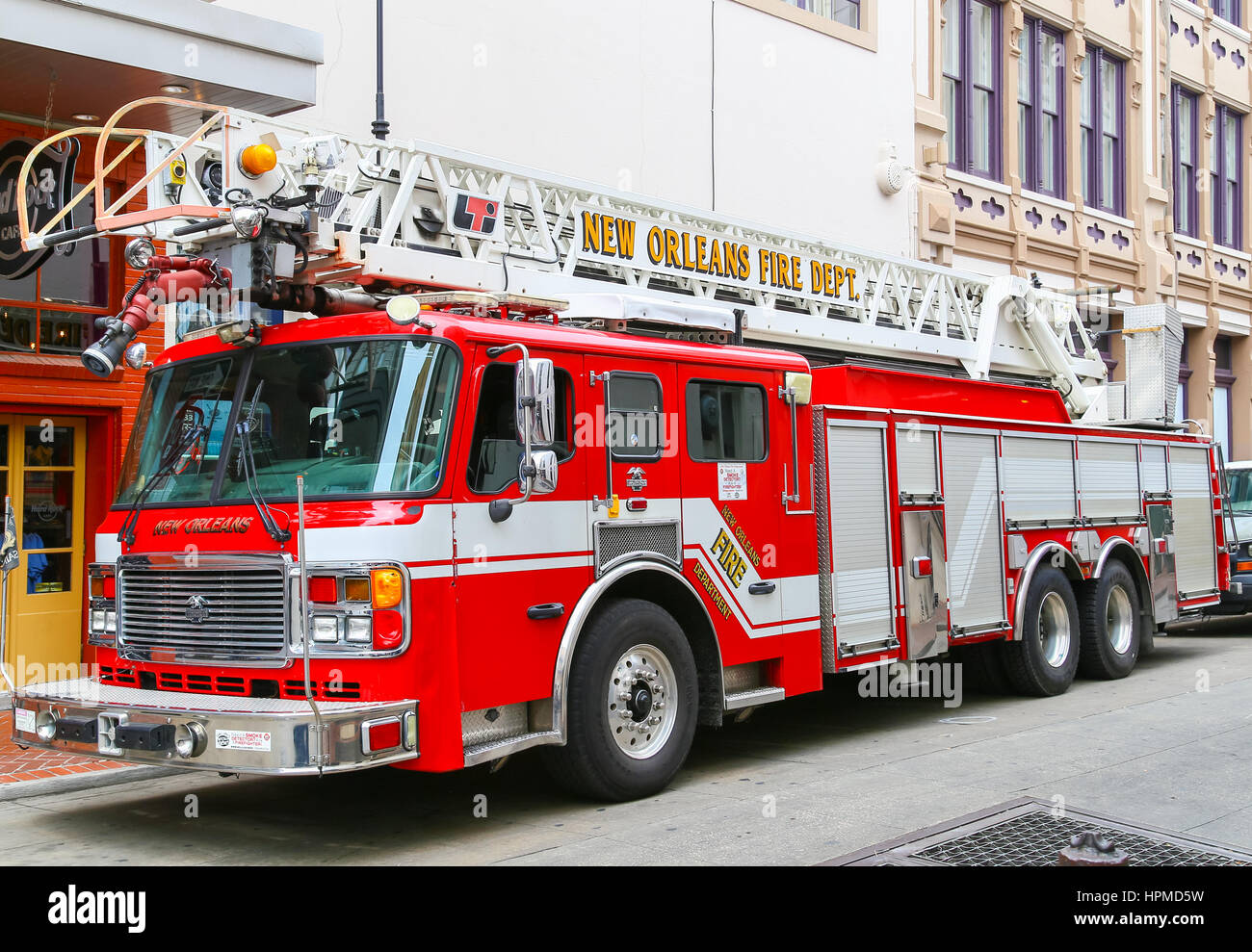 New Orleans, USA May 14, 2015 Fire Engine of the New Orleans Fire