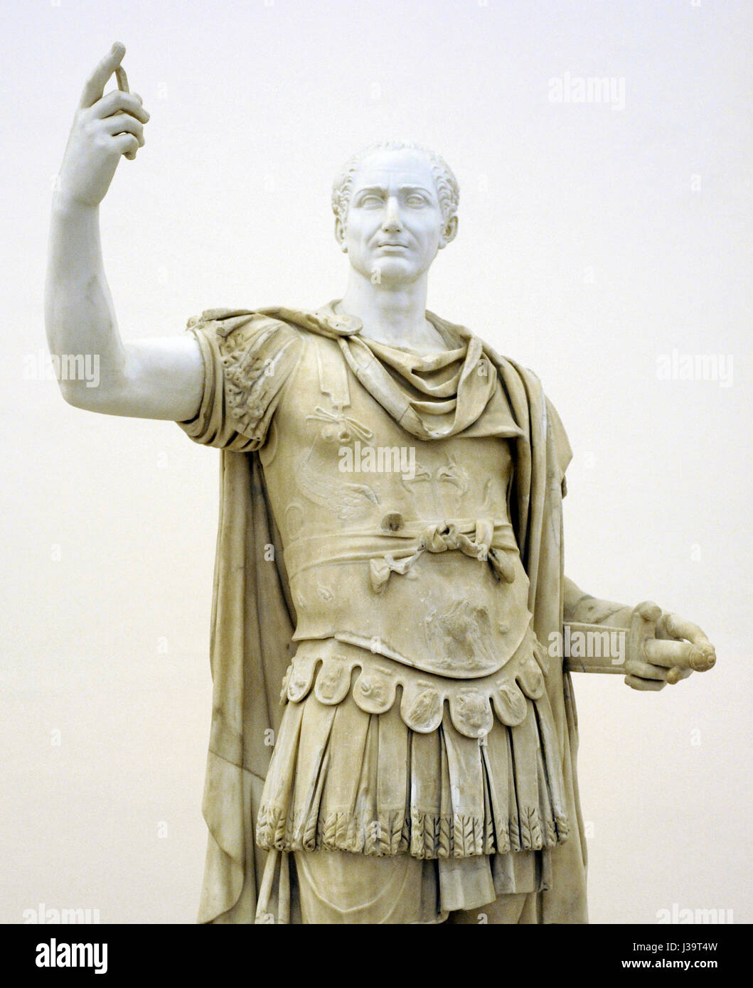 Figure in miliary uniform, with a modern head of Julius Caesar ...