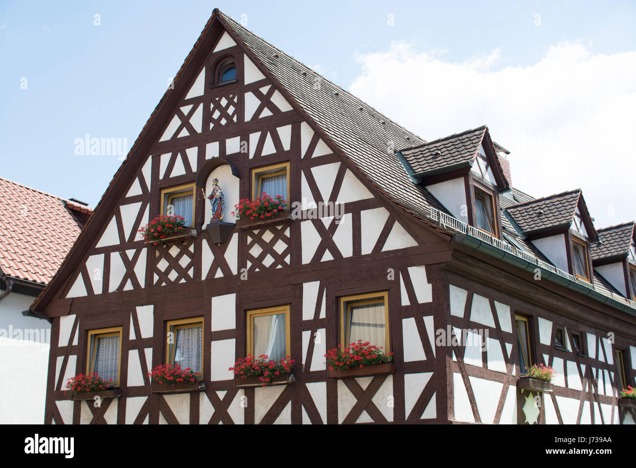 Cute Bavarian Tudor Style Houses Germany Stock Photo Alamy