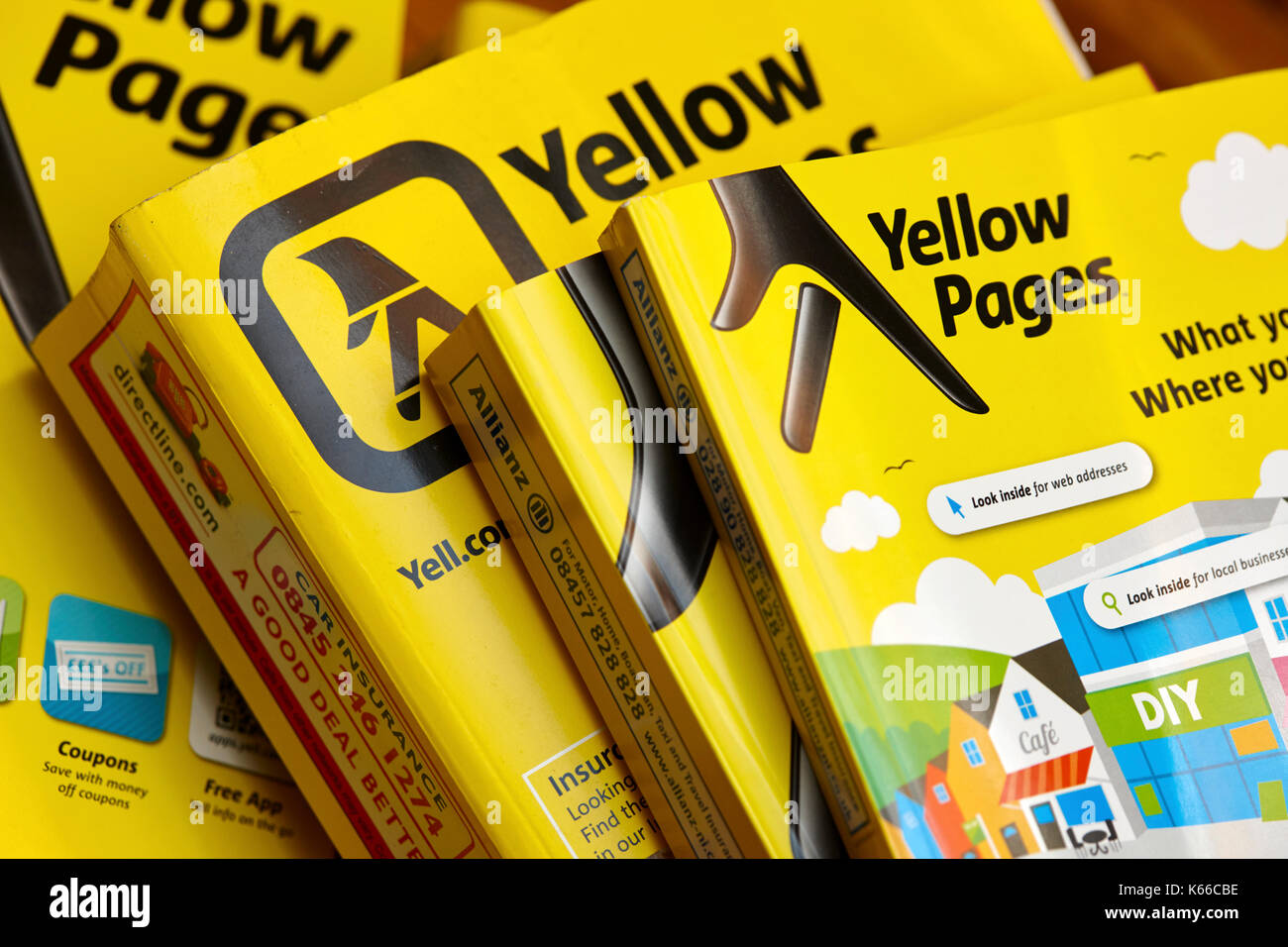 later smaller version of the yellow pages classified telephone