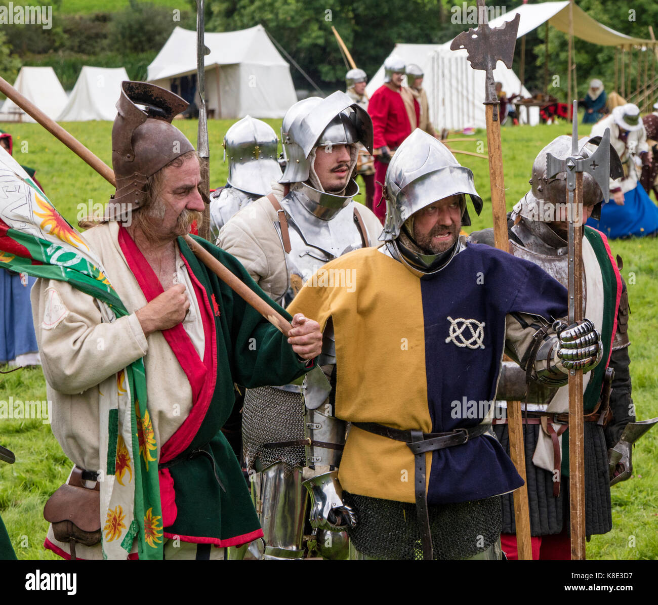 War Of The Roses Medieval Re Enactment Group England Uk Stock Photo