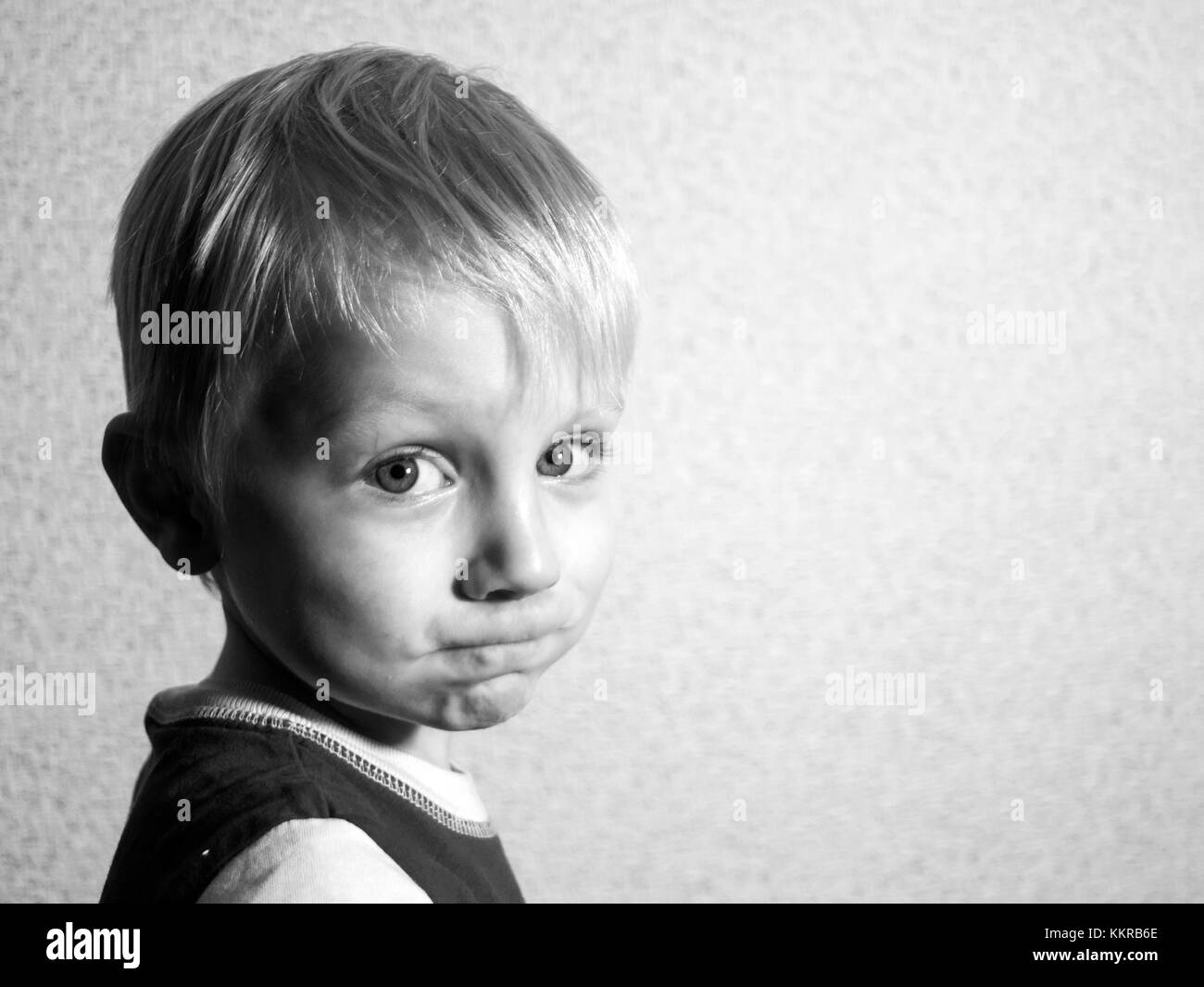 4-year-old Caucasian boy builds fanny face Stock Photo - Alamy