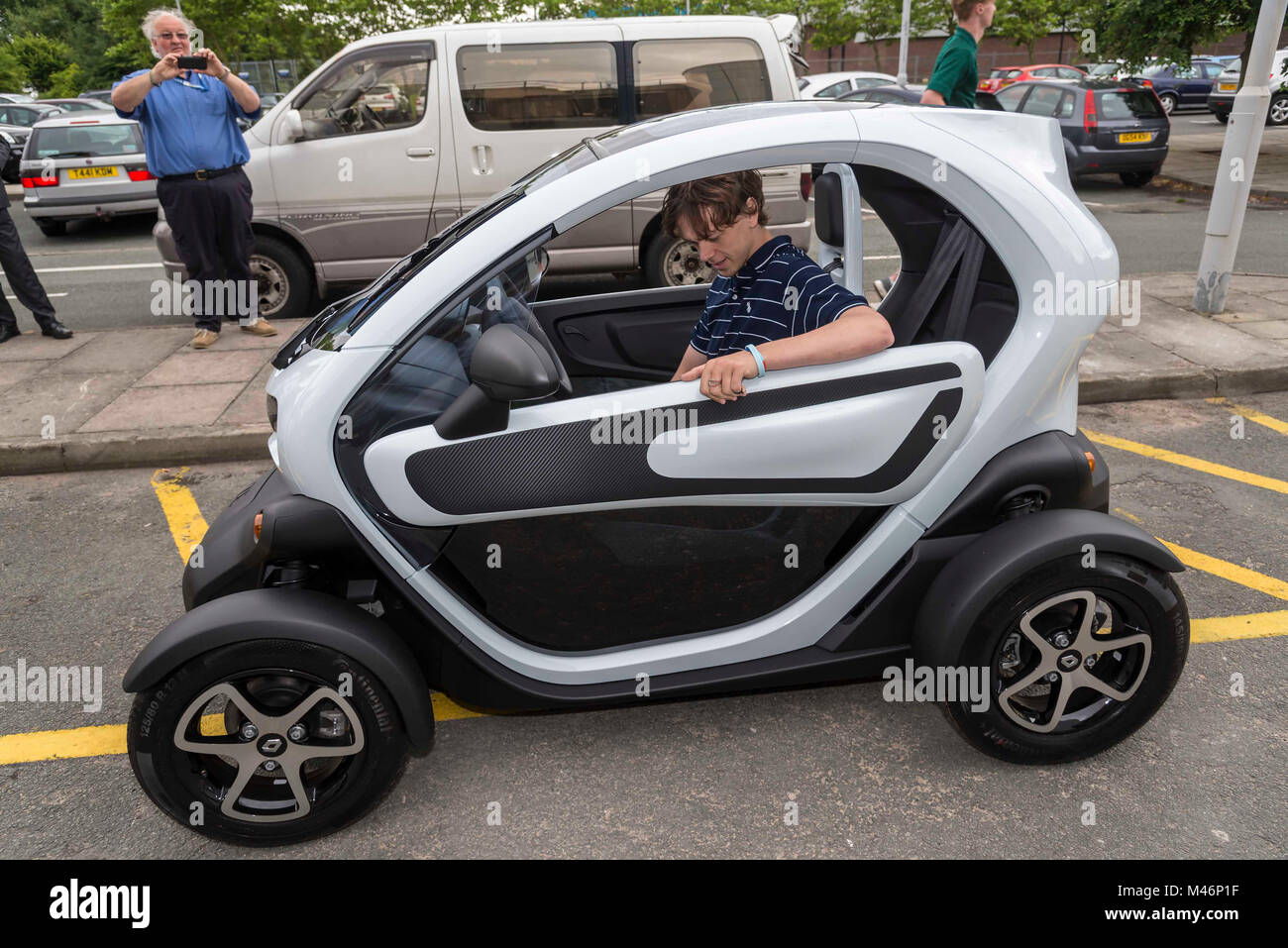 A one person Renault electric car Stock Photo Alamy
