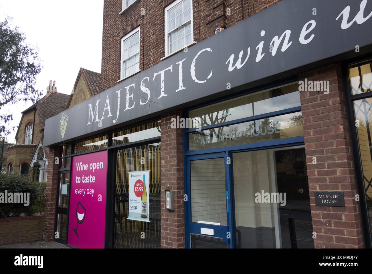 Exterior of Majestic Wine Warehouse in Putney, London, UK Stock Photo