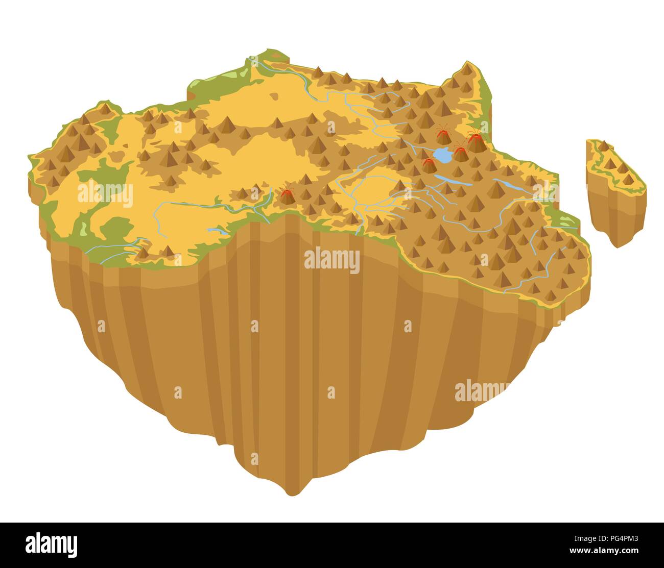 Flat 3d Isometric Africa Map Constructor Elements Isolated On White Build Your Own Geography 7500
