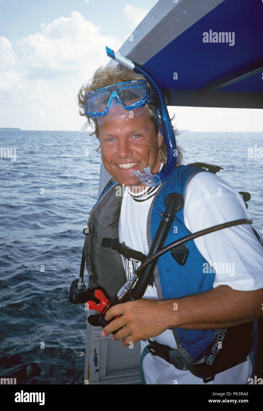 Dieter Bohlen in December 1992 in Malediven / Maldives. | usage ...