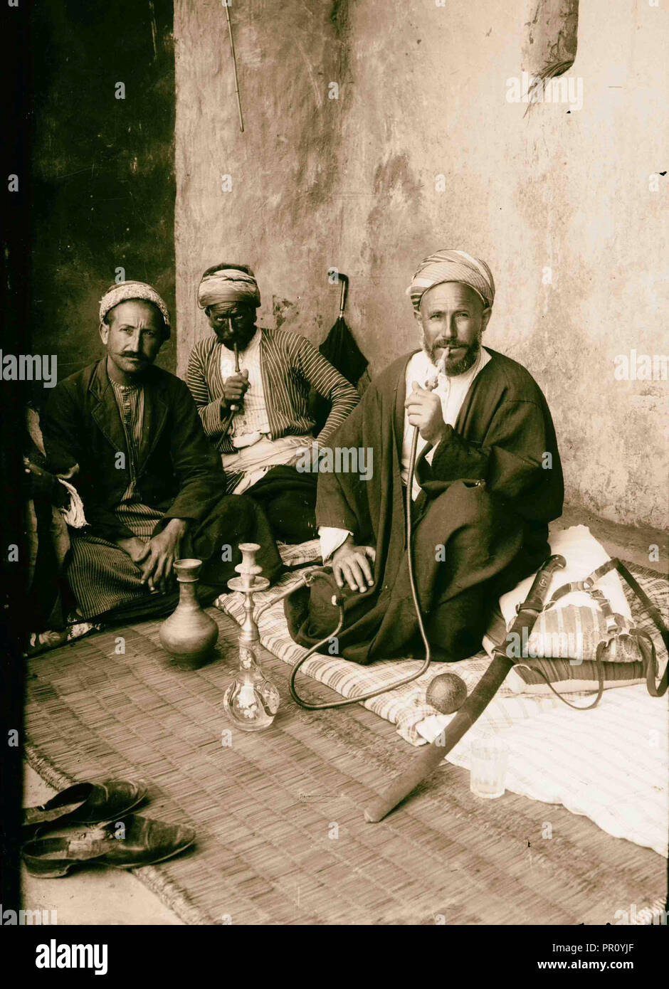 Coffee house, Jerusalem. 1900, Jerusalem, Israel Stock Photo - Alamy