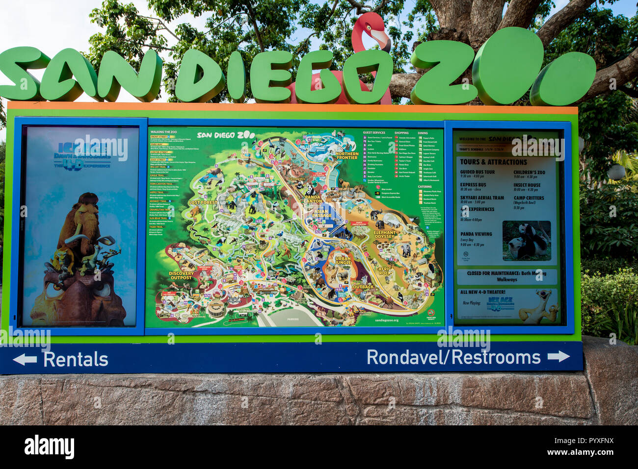 Map of San Diego Zoo, California Stock Photo Alamy