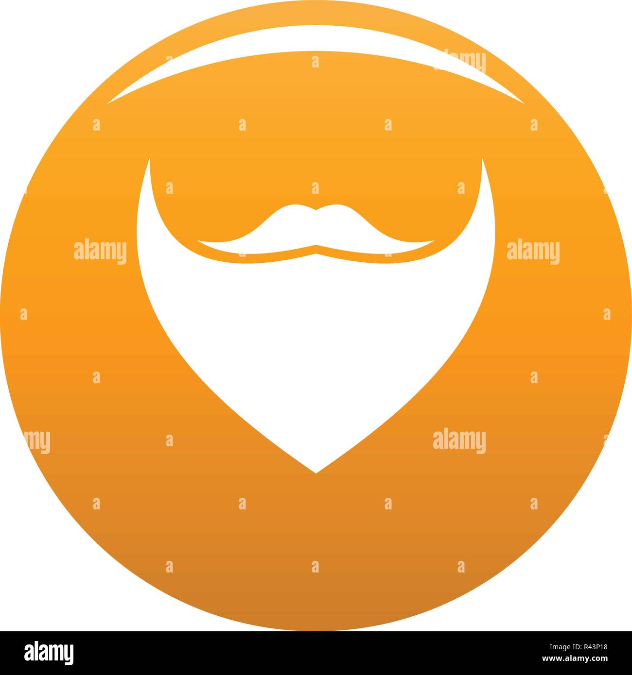 Triangular beard icon. Simple illustration of triangular beard vector ...