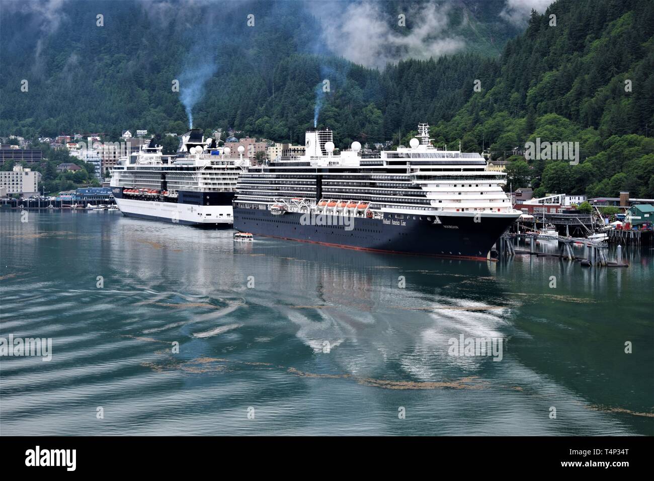 Cruise ships dock in Juneau, Alaska Stock Photo Alamy