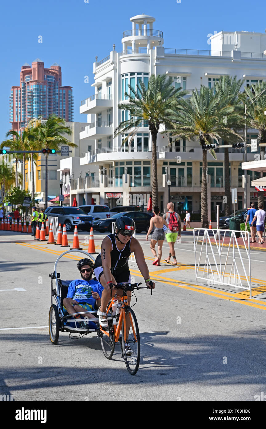 Miami Beach, Florida 20190414 Disabled triathletes participating in
