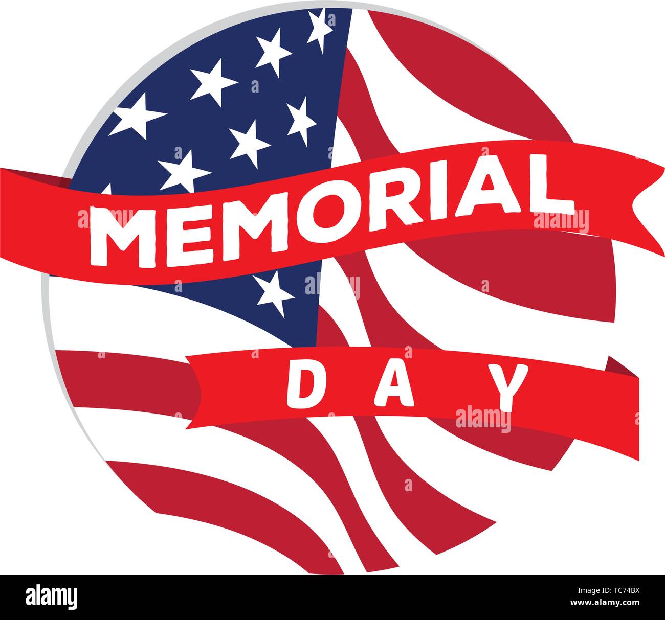 Memorial day banner. Flag of United states - Vector Stock Vector Image ...