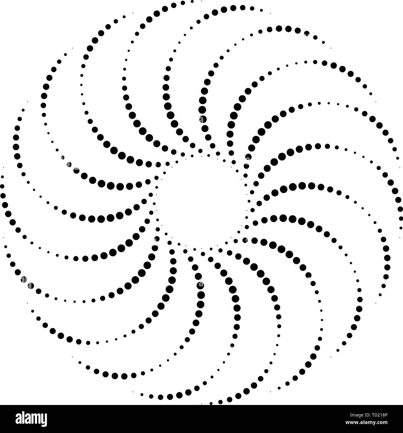 Dotted lines dots radial lines abstract design element Stock Vector ...