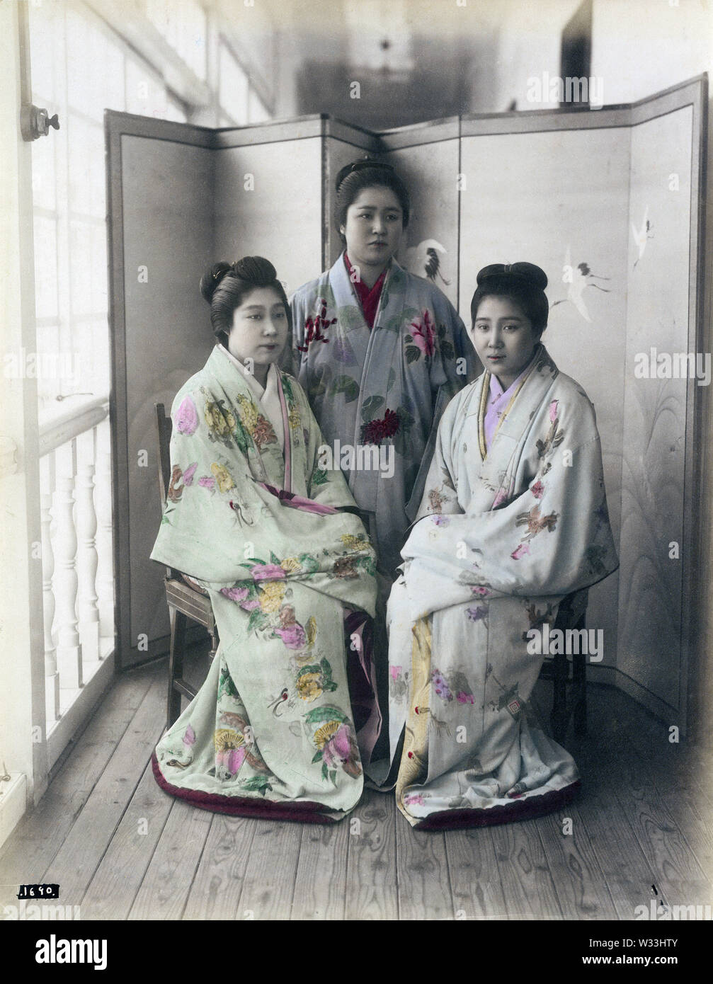 1890s Japan Japanese Prostitutes — Japanese Prostitutes In Kimono And Traditional 8548