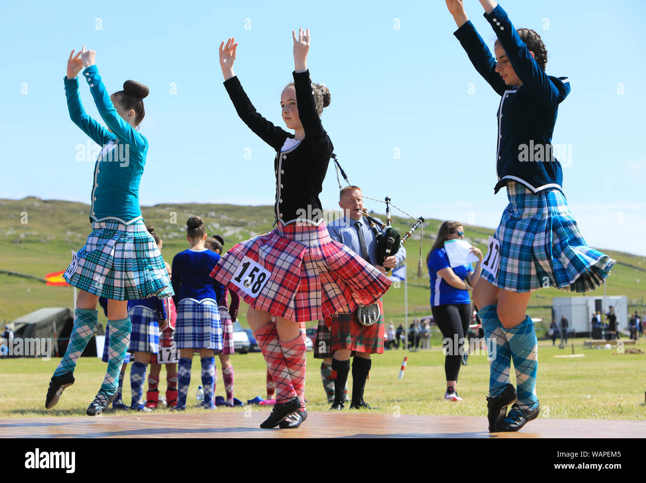 Highland dancing at the North Uist Games in the Outer Hebrides, in