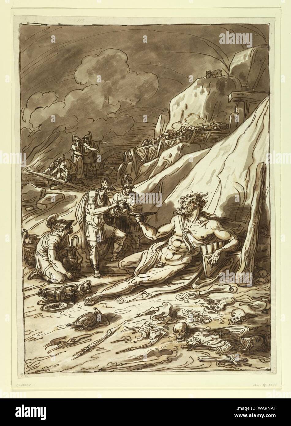 Drawing, Odysseus and the Greeks i Stock Photo Alamy