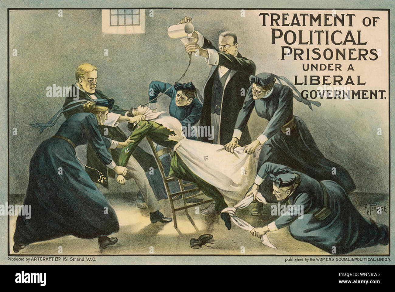 Suffragettes A Suffragette Is Force Fed In Hm Prison Hollowaylondon During Hunger Strikes For 0510